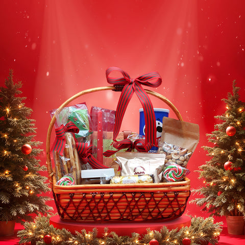 Silver Hamper Gift Basket