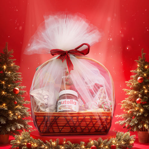 Silver Hamper Gift Basket