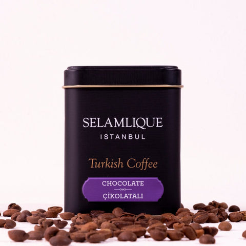 Selamlique Çikolatalı Türk Kahvesi Metal Kutu 125g