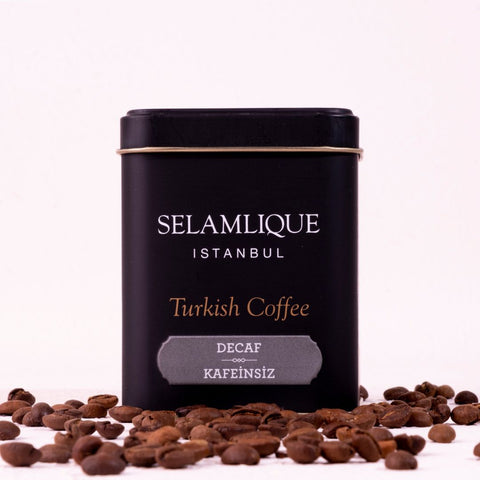 Selamlique Decaffeinated Turkish Coffee Metal Box 125g
